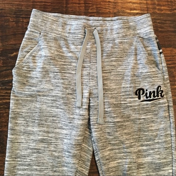 PINK Black & Gray Joggers - Picture 2 of 4